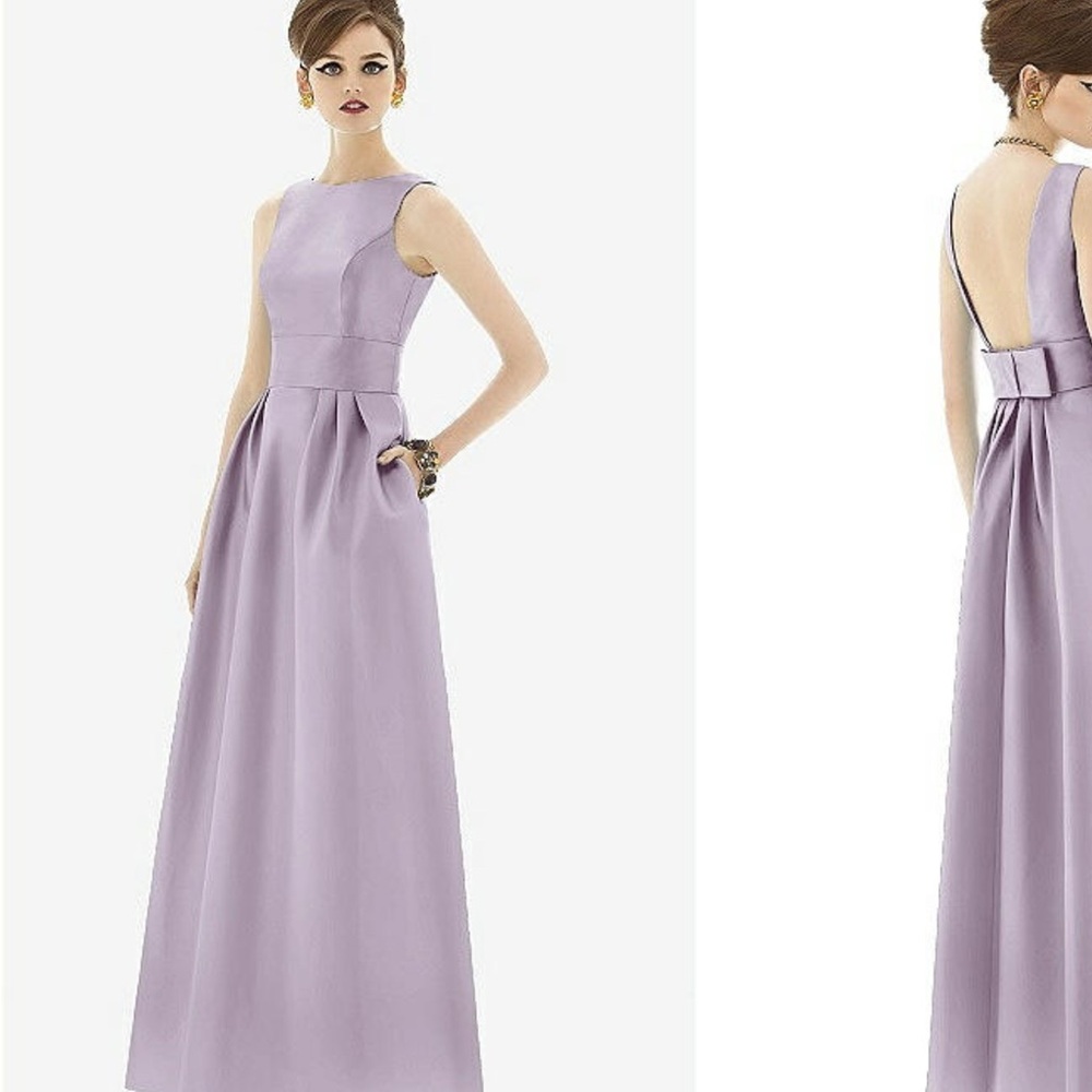 ALFRED SUNG Lavender Sleeveless Maxi Dress